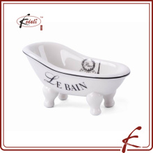 new design for bathtub ceramic soap dish with logo printed